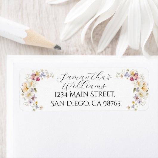 Étiquette Amour en fleurs Fête de mariage rustique de fleurs (En situation)