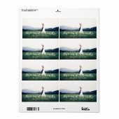 Étiquette Amour et Merci Simple Script Full Bleed Photo (Feuille entière)