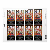 Étiquette AMOUR ÉTERNEL, Monogramme Mariage du vin (Feuille entière)