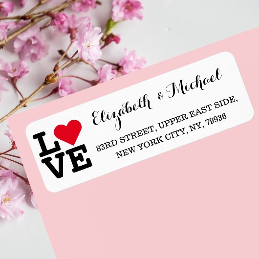 Étiquette Amour Mariage Anniversaire Nouveau couple marié Ad