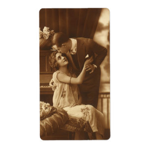 Étiquette Amoureux de Vintage, Amour Romantique Musique Rom