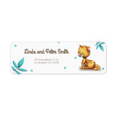 Étiquette Amoureux des chats floral Illustrated Adresse de r (Devant)