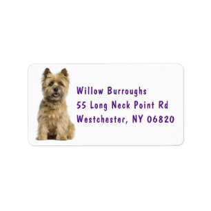 Étiquette Amoureux des chiens de chiot mignon Cairn Terrier