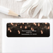 Étiquette Ampoules vintages pendantes Mariage rustique (En situation)