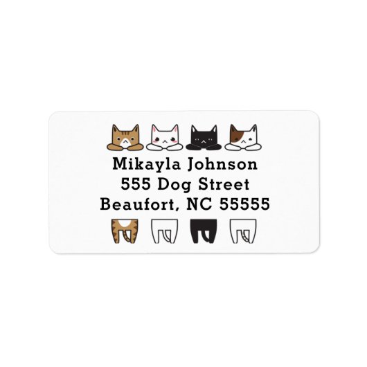 Étiquette Amusant cadre multicolore (Devant)