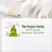 Étiquette Amusant canicule d'arbre de Noël (En situation)