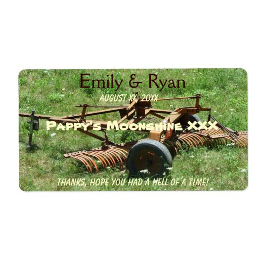 Étiquette Amusant, Country Western, Bière / Vin (Devant)