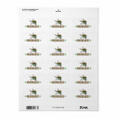 Étiquette Amusant paysage de jardin (Feuille entière)