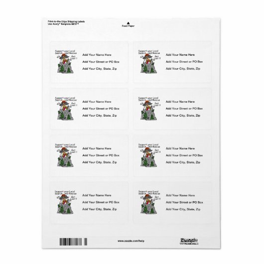 Étiquette Amusant se perdre (Feuille entière)