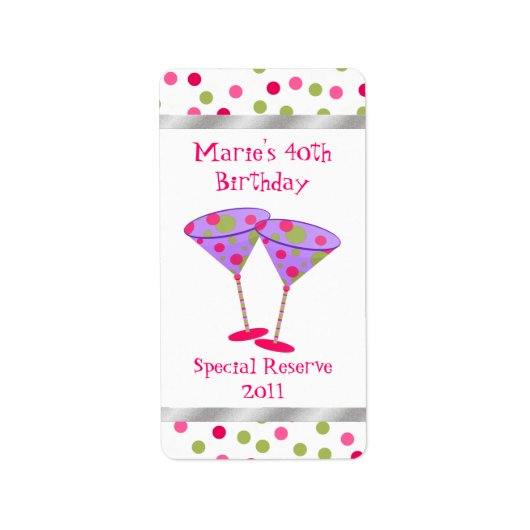 Étiquette Amusants Anniversaire Accueil Vins Fabriqués Étiqu (Devant)