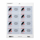 Étiquette Analyste en intelligence d'affaires Crow (Feuille entière)