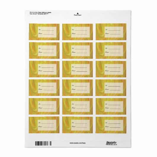 Étiquette Ananas (Feuille entière)