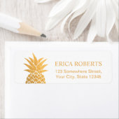 Étiquette Ananas à huile d'or Hawaiian Tropical (En situation)