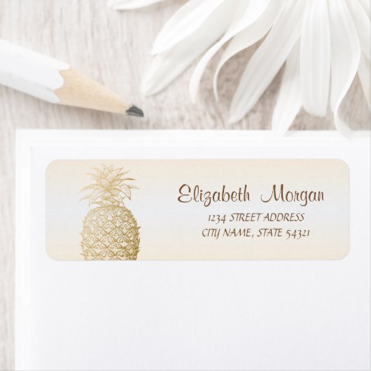 Étiquette Ananas cool (En situation)