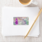 Étiquette Ananas métallisé Confetti Holographique Perle (En situation)