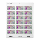 Étiquette Ananas métallisé Confetti Holographique Perle (Feuille entière)