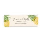Étiquette Ananas vintage (Devant)