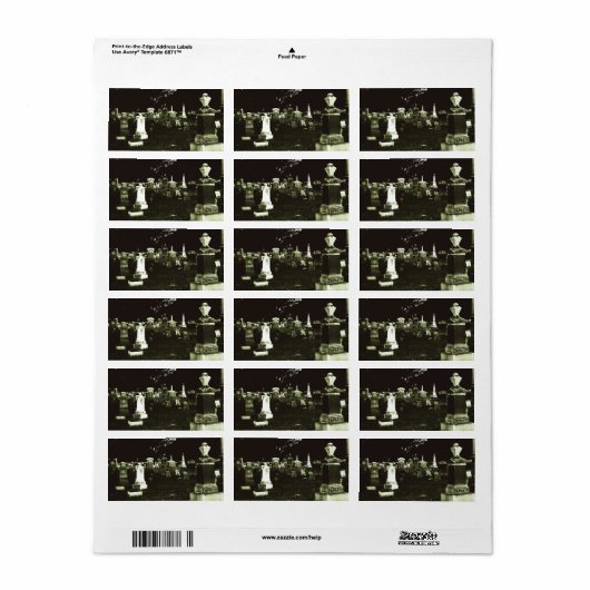 Étiquette Ancien cimetière (2) (Feuille entière)