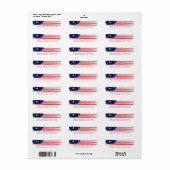 Étiquette Ancien drapeau américain étoiles de gloire et rayu (Feuille entière)