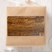 Étiquette Ancien look de grain de bois (En situation)