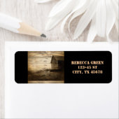 Étiquette ancienne ferme primitive de l'ouest cabine (En situation)