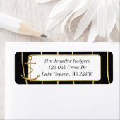 Étiquette Ancre à thème noir et or (En situation)