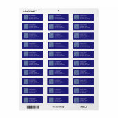 Étiquette ancre bleu nautique (Feuille entière)