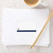 Étiquette Ancre de style nautique | Adresse vide (En situation)