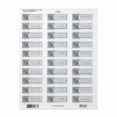 Étiquette Ancre Marine bleu et gris Zig Zag (Feuille entière)