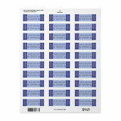 Étiquette Ancre Royal Blue Abstract Design (Feuille entière)