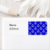 Étiquette Ancres blanches sur Arrière - plan bleu (En situation)