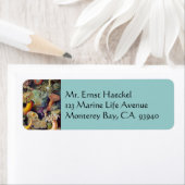 Étiquette Anémones sous-marines vintages par Ernst Haeckel (En situation)