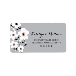 Étiquette Anéone moderne Adresse postale
