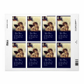 Étiquette ANGE / Chérubin ailé (Feuille entière)