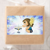 Étiquette Ange de Menorah (En situation)