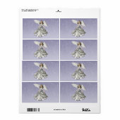 Étiquette Ange de neige (Feuille entière)
