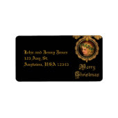 Étiquette Ange de Noël Vintage (Devant)