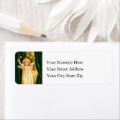 Étiquette Ange vintage anneaux à Noël (En situation)