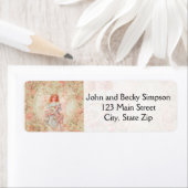 Étiquette Angel avec fleurs (En situation)