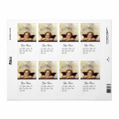 Étiquette ANGEL / Cherub ailé, marron, blanc (Feuille entière)