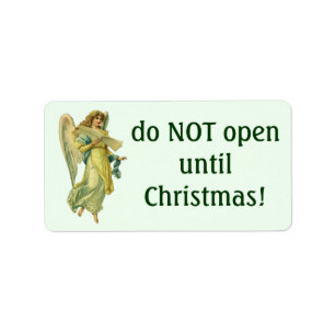 Étiquette Angel de Noël victorien, Gloria in Excelsis Deo