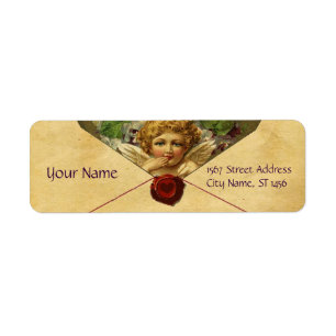 Étiquette ANGEL HEART WAX SEAL PARCHMENT Saint Valentin