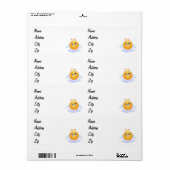 Étiquette Angel smiley (Feuille entière)