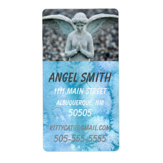 Étiquette Angel Statue Aquarelle Accueil/Affaires adresse lg