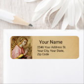 Étiquette ANGÉLE DE L'ANNONCE par Simone Martini Parchment (En situation)