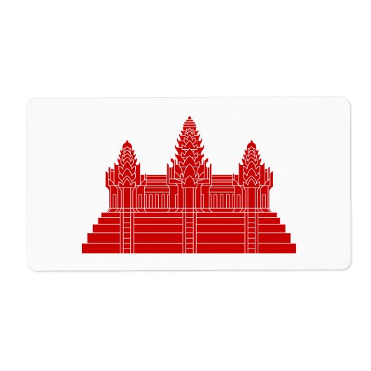 Étiquette Angkor Vat Ver.2.0. Temple khmer (Devant)