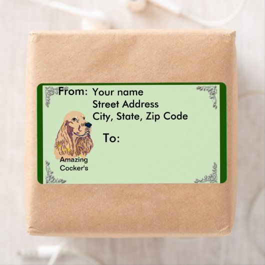 Étiquette Anglais Cocker Spaniel (En situation)