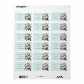 Étiquette Anglais Rose Vintage Botanique Custom (Feuille entière)