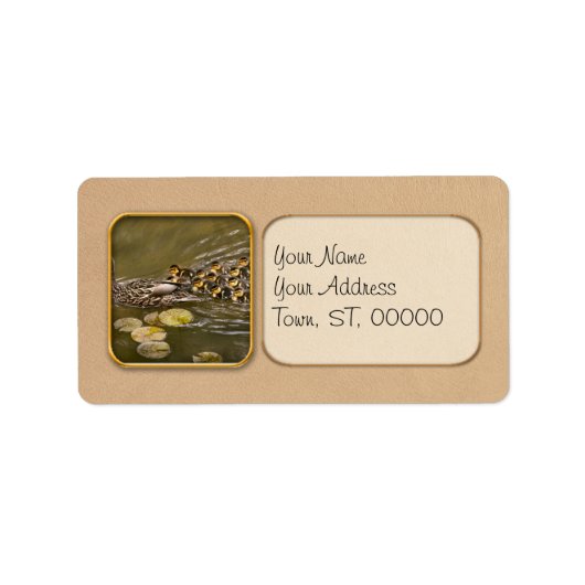 Étiquette Animal - Canards - Nager comme un canard (Devant)