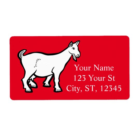 Étiquette Animal de chèvre Thunder_Cove (Devant)